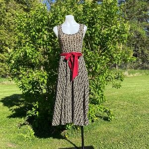 Effie's Heart Bouquet Print Midi Dress